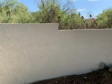 Image of a restored stucco wall in tucson, az
