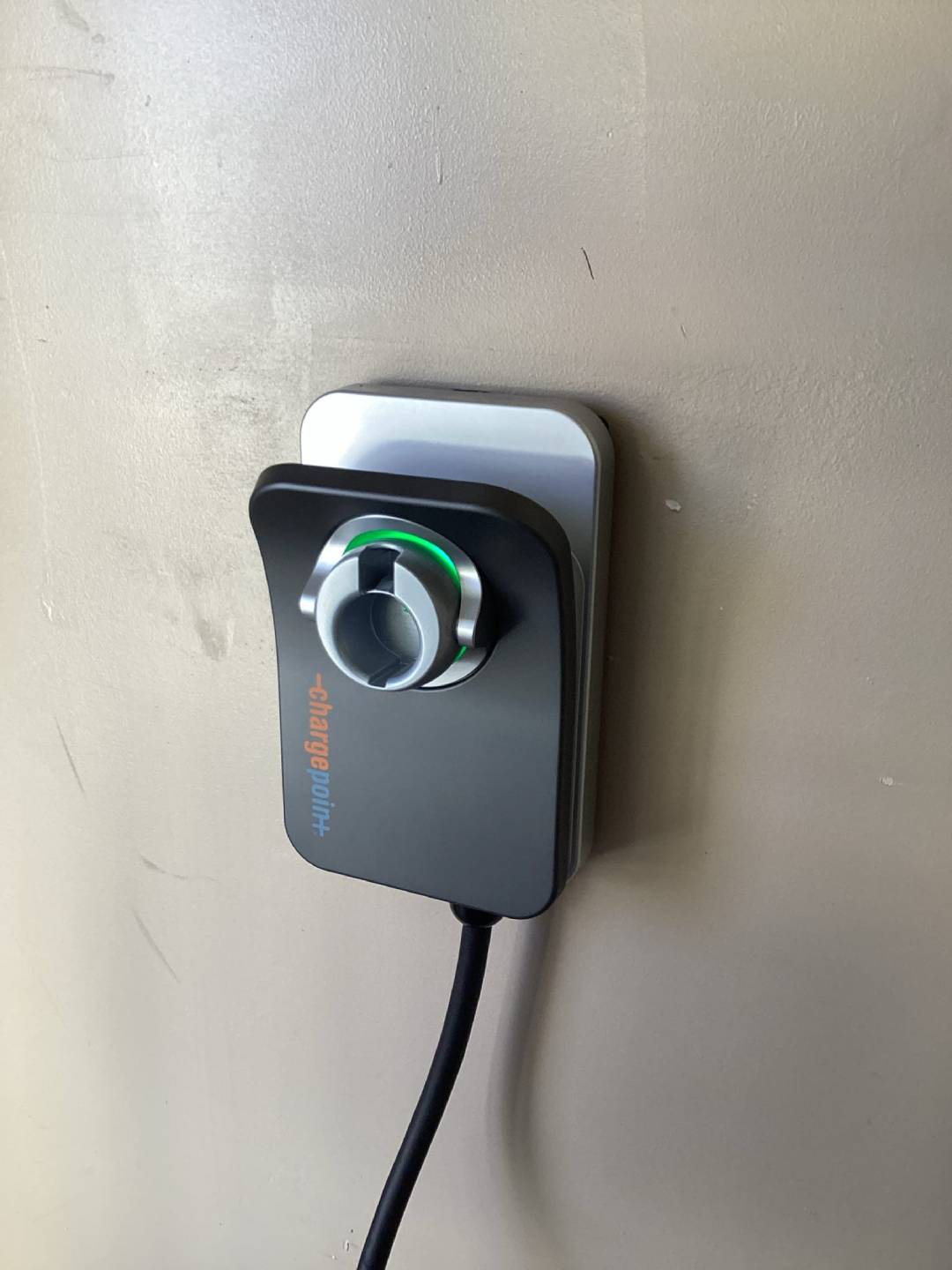 Residential electric vehicle charging station installed in Tucson by Done Rite Services, enhancing home electrification.