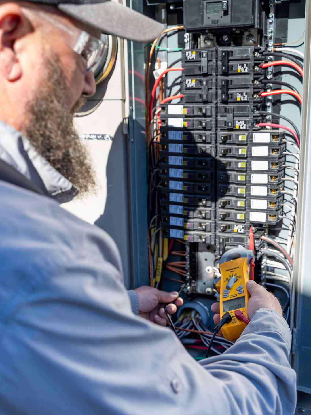 Electrical panel safety inspection in Tucson by Done Right Services to prevent emergency issues.